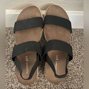 Steve Madden Girl Espadrille Women’s Size 8. Black slingback strap